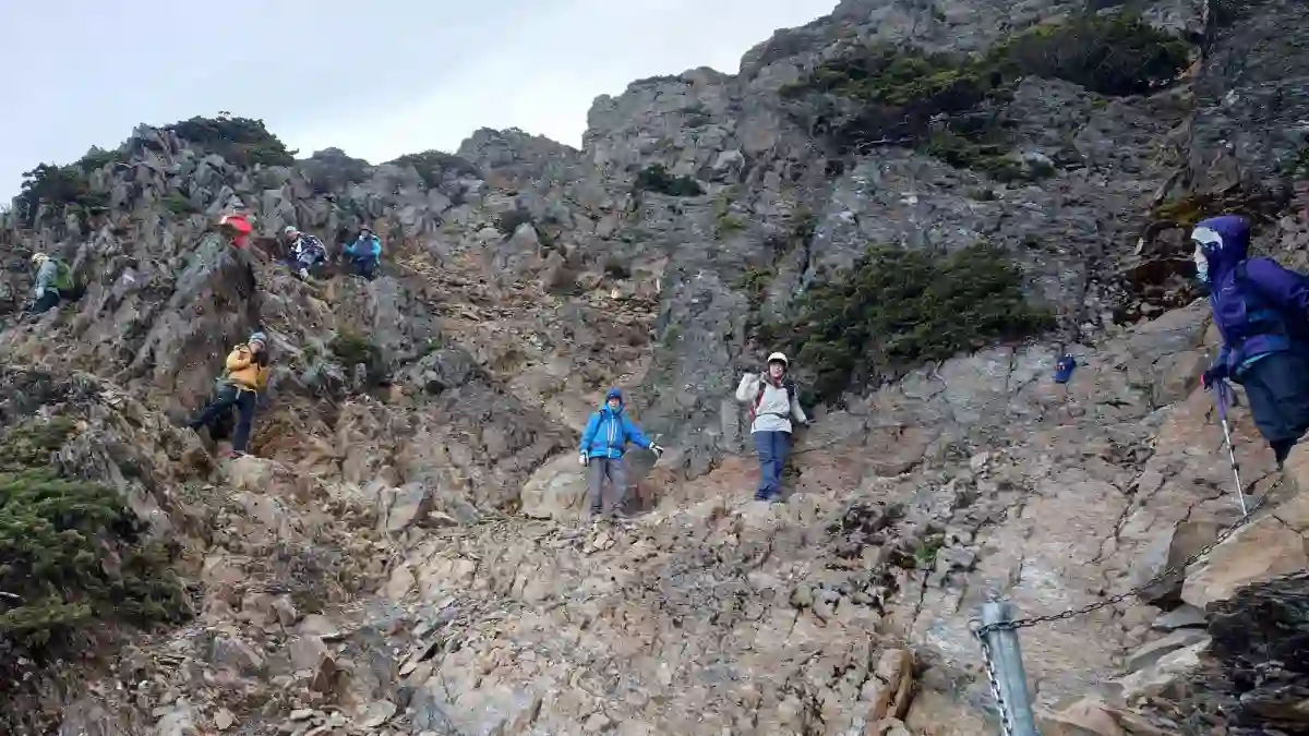 ガレ場を下山