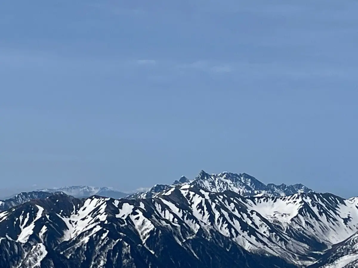 山頂から槍ヶ岳方面の展望