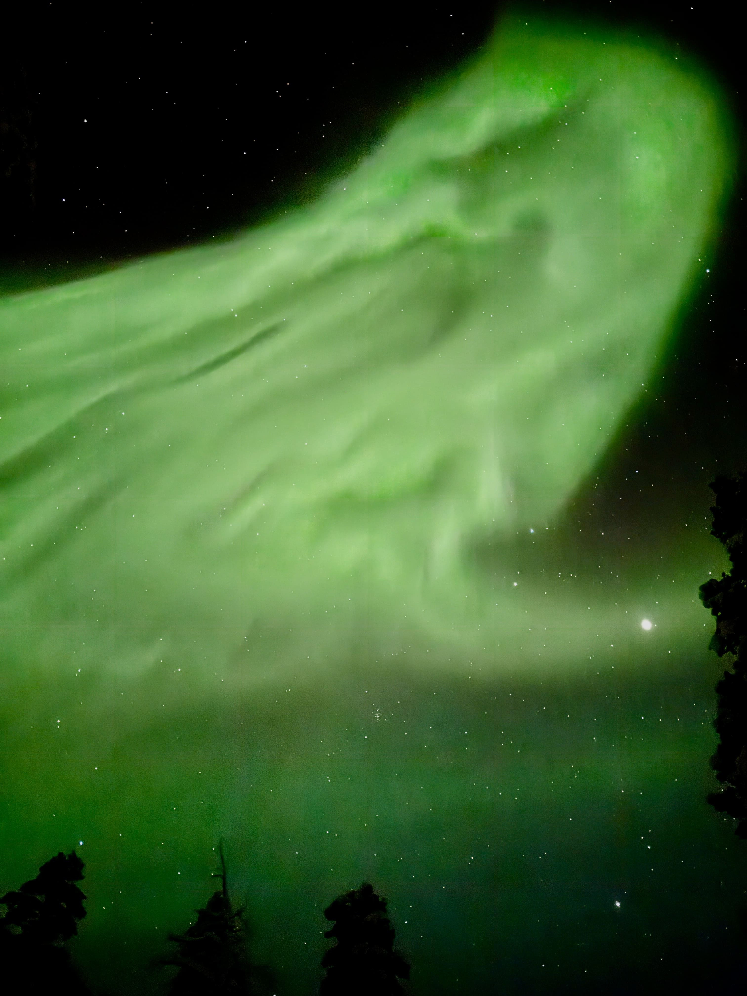 オーロラの滝状態です（感動！！！）