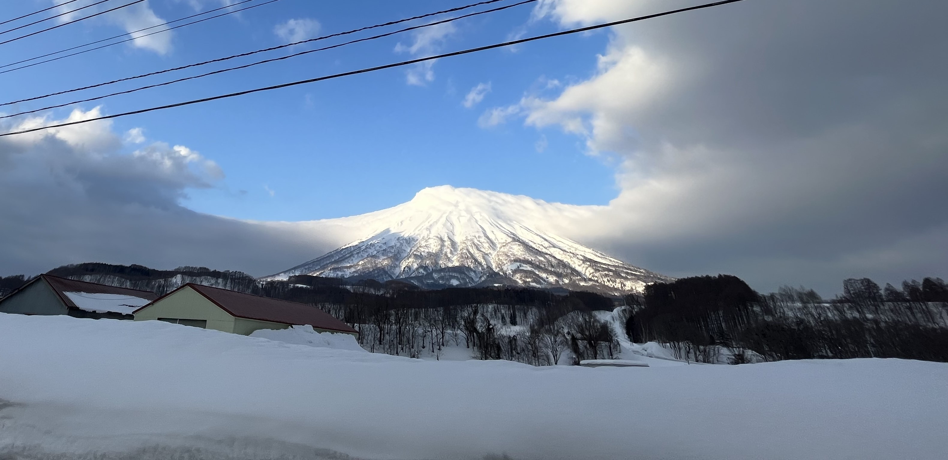 冬の羊蹄山(油絵) (北海道・豊浦町 雪原と冬の羊蹄山と尻別岳の 冬の羊蹄山(油絵) (北海道・豊浦町 雪原と冬の羊蹄山と尻別岳の
