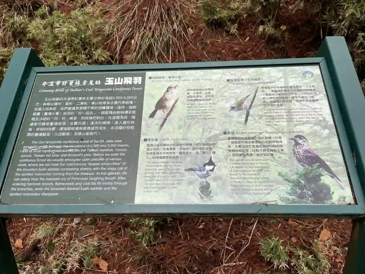 ところどころに鳥や植生の看板があります