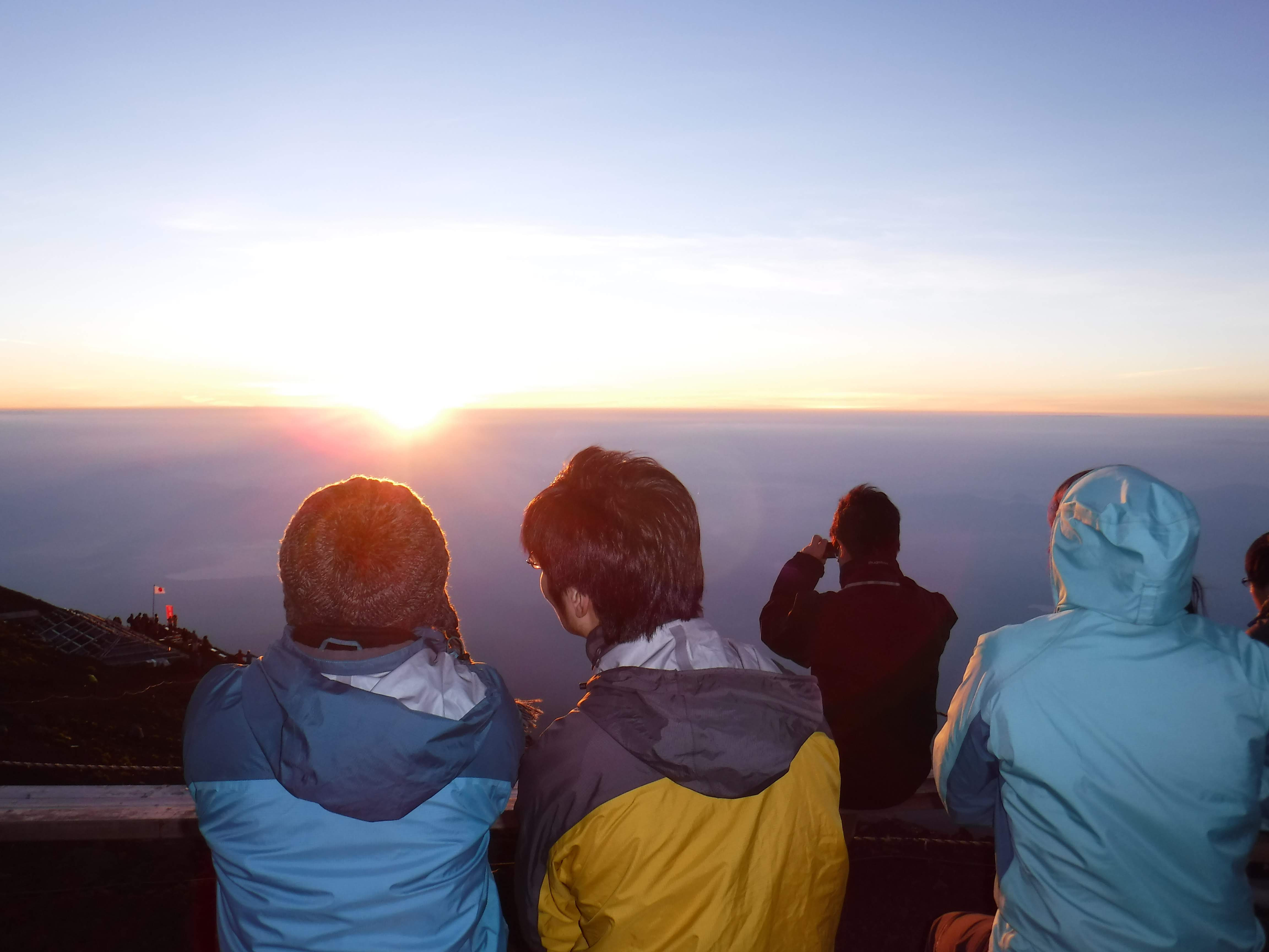 富士山砂走館からみた夕日